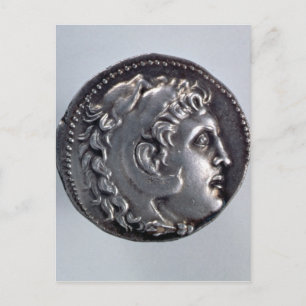 Tetradrachma som skildrar Alexander Underbaren Vykort
