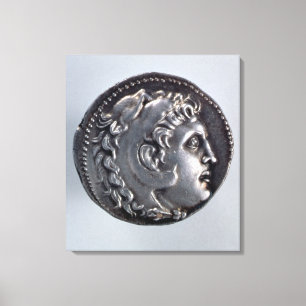 Tetradrachma som visar Alexander underbaren Canvastryck