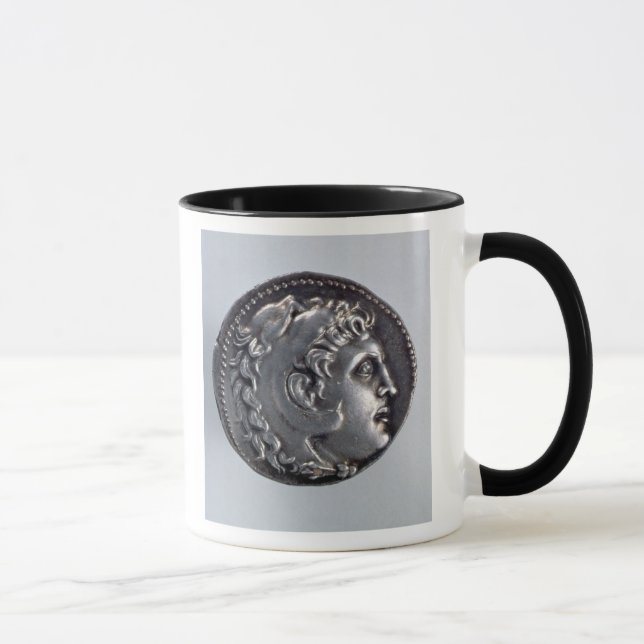 Tetradrachma som visar Alexander underbaren Mugg (Höger)