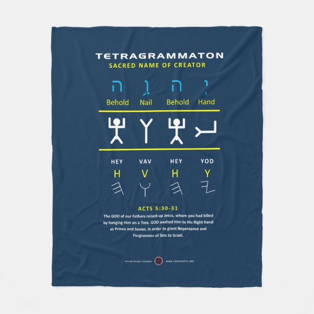 Tetragrammaton YHVH Fleecefilt (Framsidan)