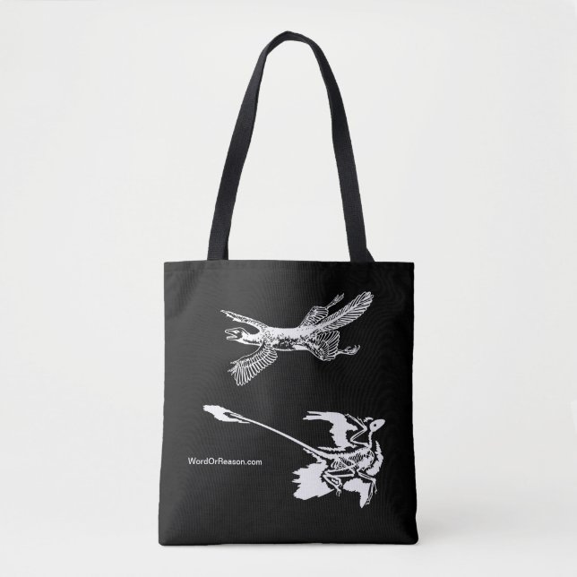 'Tetrapteryx' & Microraptor Tote Bag Tygkasse (Framsida)