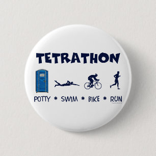 Tetrathon TriathlonT-tröja Knapp
