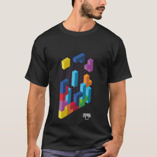 Tetris 3D-spelkonst flicka T Shirt
