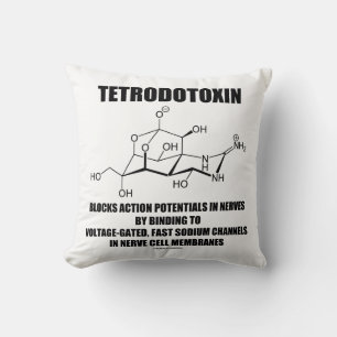 Tetrodotoxin blockerar åtgärdspotentialer i nerver kudde