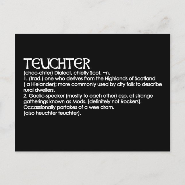 Teuchter Vykort (Framsida)