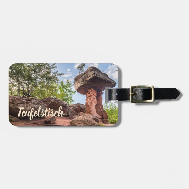 Teufelstisch Hinterweidenthal Pfalz Tyskland gåva Bagagebricka (Horisontell Framsida)