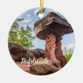 Teufelstisch Hinterweidenthal Pfalz Tyskland gåva Julgransprydnad Keramik