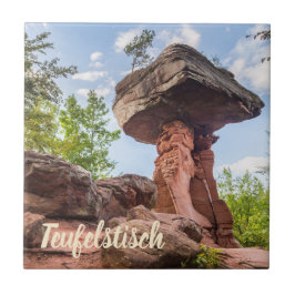 Teufelstisch Hinterweidenthal Pfalz Tyskland gåva Kakelplatta