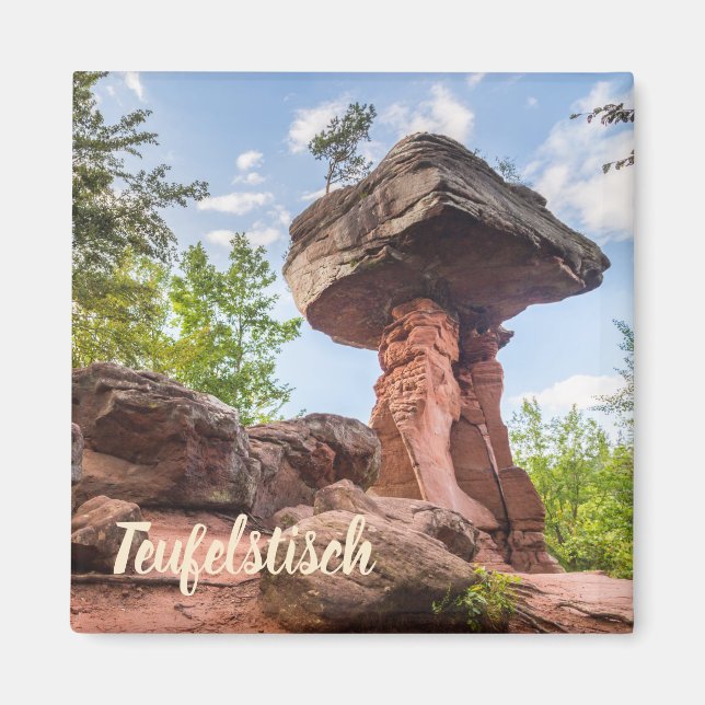 Teufelstisch Hinterweidenthal Pfalz Tyskland gåva Magnet (Framsidan)