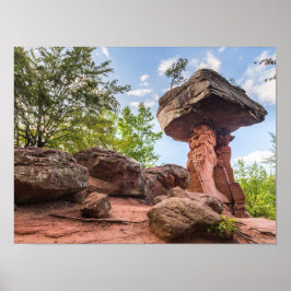 Teufelstisch Hinterweidenthal Pfalz Tyskland gåva Poster