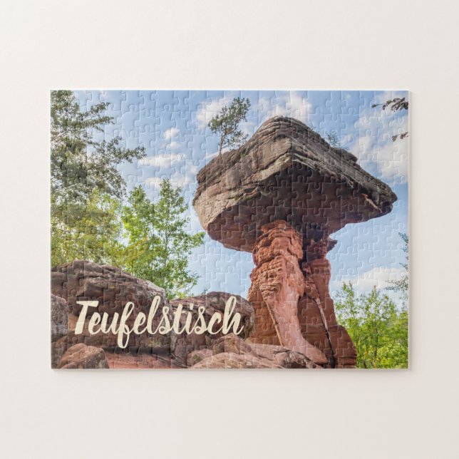 Teufelstisch Hinterweidenthal Pfalz Tyskland gåva Pussel (Horisontell)