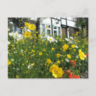 Tewkesbury cottages och Garden Vykort