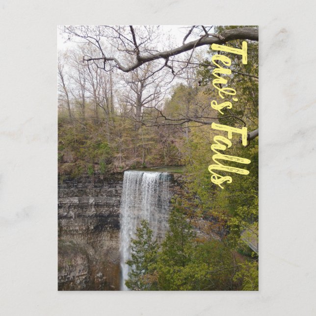 Tews Falls Hamilton Ontario Canada Postcard Vykort (Framsida)