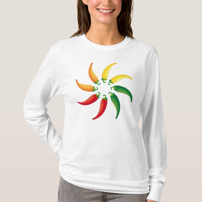 Tex Mex för hettpepparChilis Southwest peppar T-shirt (Framsida)