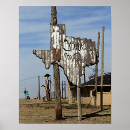 Tex och Texas Sign Poster