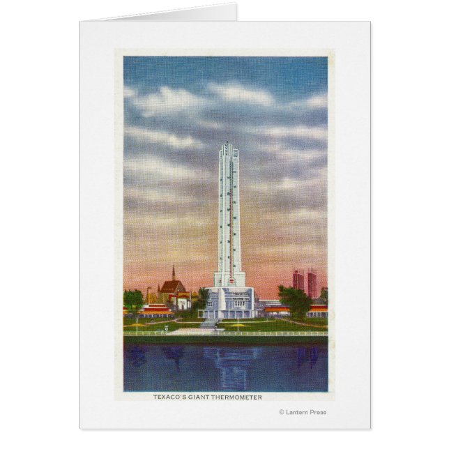 Texacos giant Thermometer Hälsningskort (Framsidan)