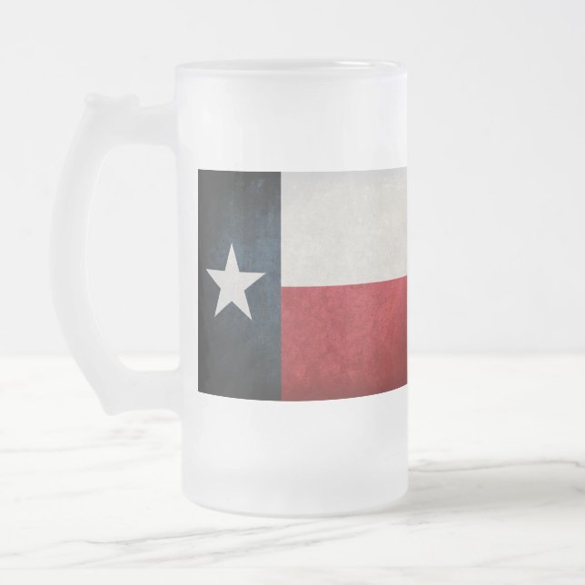 Texan Flagga Frostat Ölglas (Vänster)