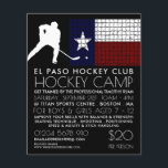 Texan Flagga, Hockey Player, Camp Advertising Flye Flygblad<br><div class="desc">Texan Flagga,  Hockey Player,  Camp Advertising Flyers av Affärskortet Store.</div>