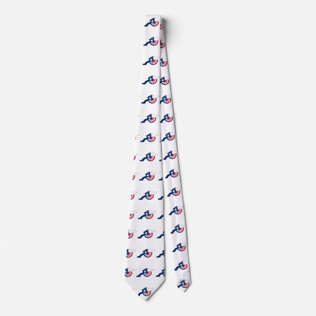 Texan Flagga med civil Krig Cannon Silhouette Slips (Framsida)