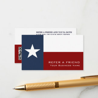 Texan Flagga, Texas Business Reference Card Tilläggskort