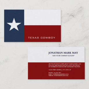 Texan Flagga, Texas Visitkort