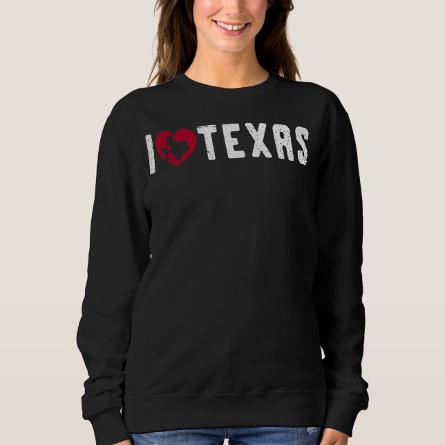 Texan Förenta staterna Patriotic Texas Pride Heart T Shirt (Framsida)