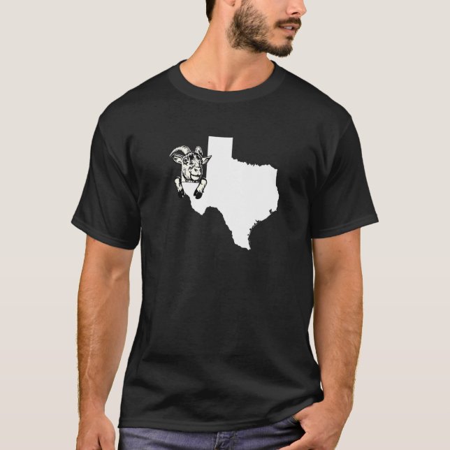Texan Goat Rancher Goat Farmer Texas kontur för G T Shirt (Framsida)