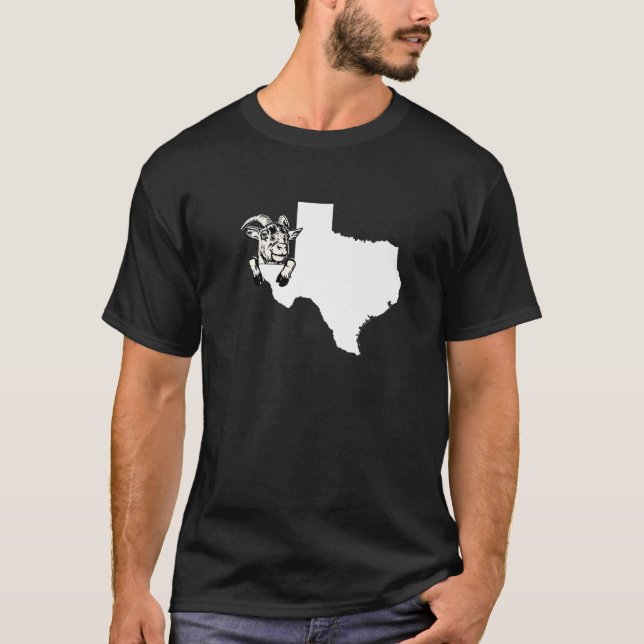 Texan Goat Rancher Goat Farmer Texas kontur för G T Shirt (Framsida)