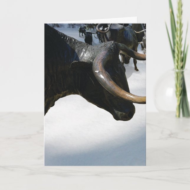 Texan Helgdag Card—Texas Longhorns (Anpassade) Helgkort (Framsida)