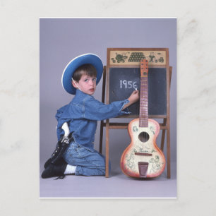 Texan Jr Cowboy Guitar-vykort Vykort