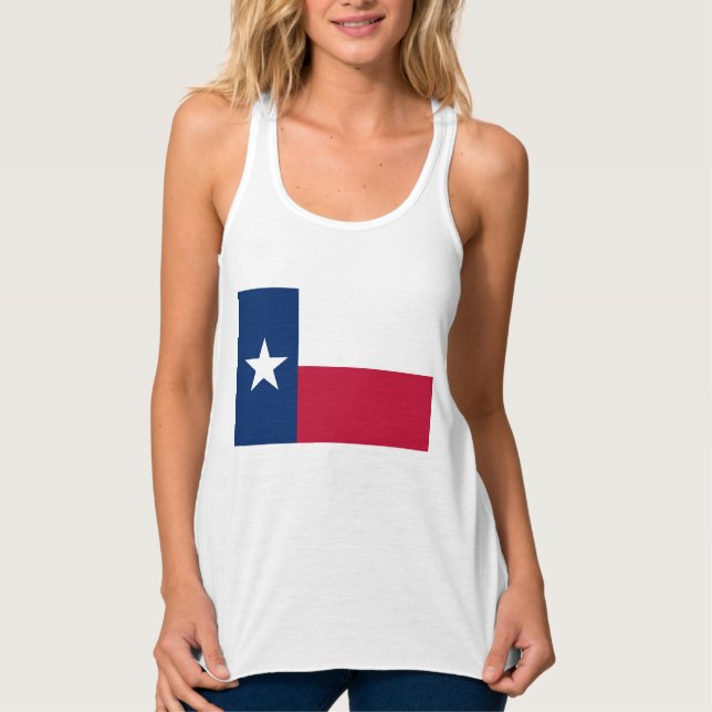 Texan Statlig flagga (Texas) Linne Med Racerback (Framsida)