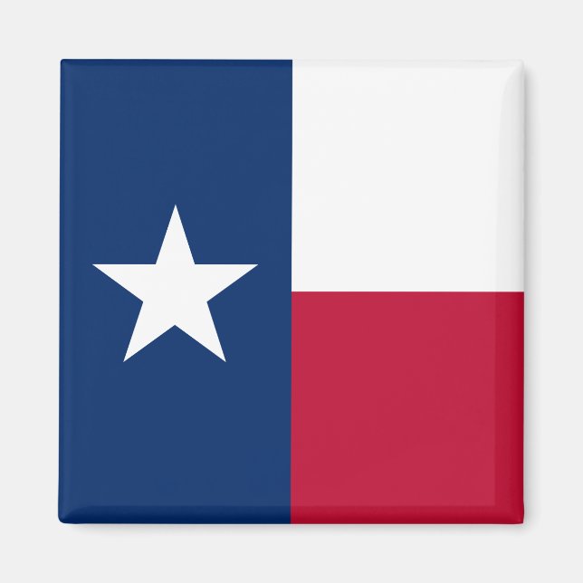 Texan Statlig flagga (Texas) Magnet (Framsidan)