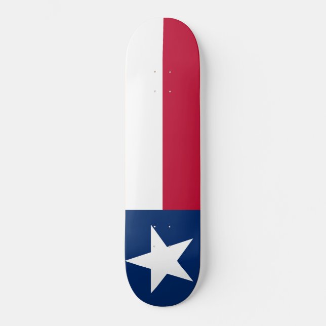 Texan Statlig flagga (Texas) Mini Skateboard Bräda 18,5 Cm (Framsida)