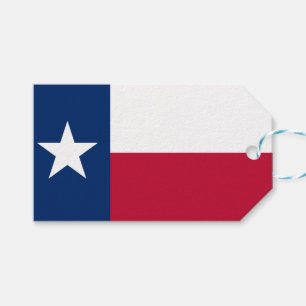 Texan Statlig flagga (Texas) Presentetikett