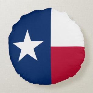 Texan Statlig flagga (Texas) Rund Kudde