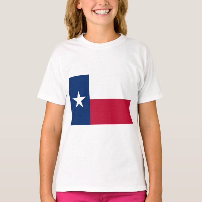 Texan Statlig flagga (Texas) T Shirt (Framsida)
