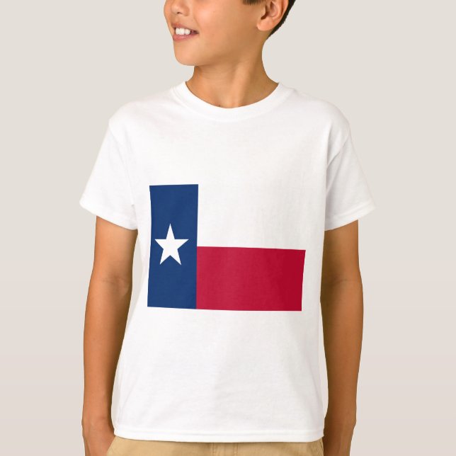 Texan Statlig flagga (Texas) T Shirt (Framsida)