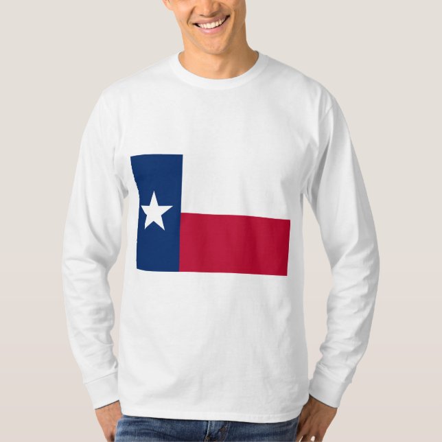 Texan Statlig flagga (Texas) T Shirt (Framsida)