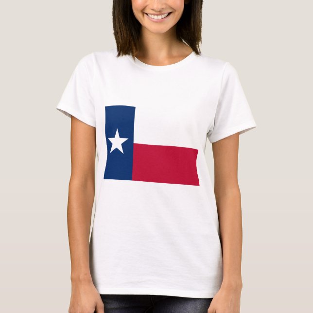 Texan Statlig flagga (Texas) T Shirt (Framsida)