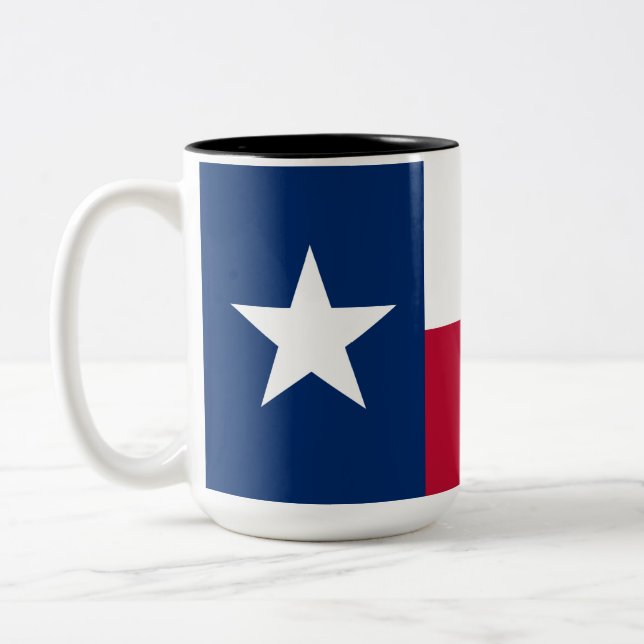 Texan Statlig flagga (Texas) Två-Tonad Mugg (Vänster)
