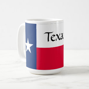 Texan, Texas Flagga med blå nätredskap, Mugg