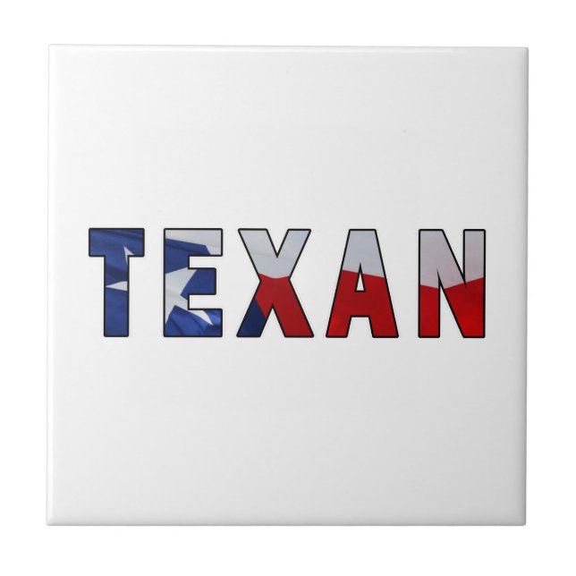 Texan Wave Flagga Kakelplatta (Framsidan)
