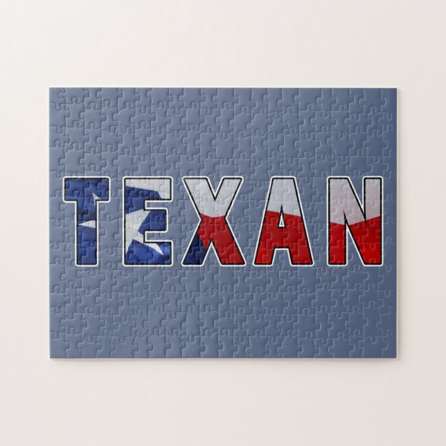 Texan Wave Flagga Pussel (Horisontell)