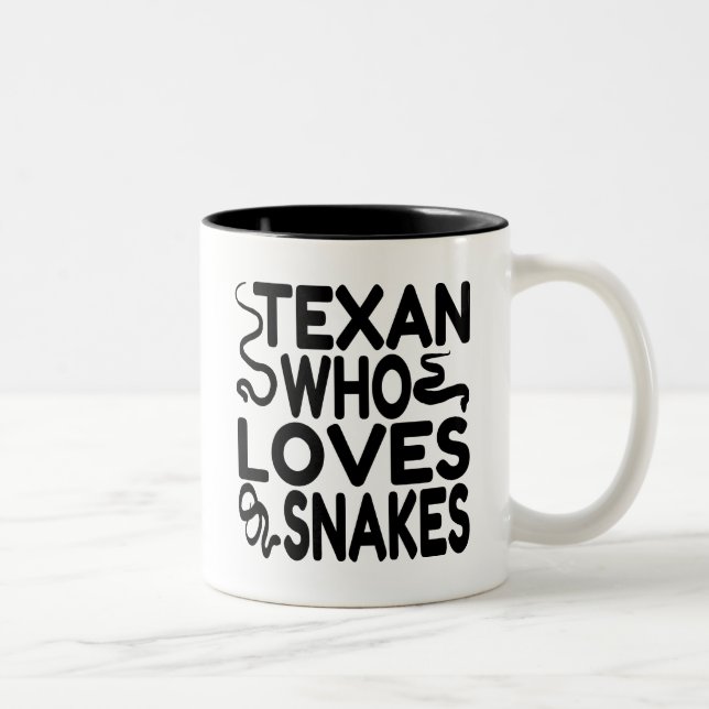 Texan WHO Kärlek Snakes Två-Tonad Mugg (Höger)