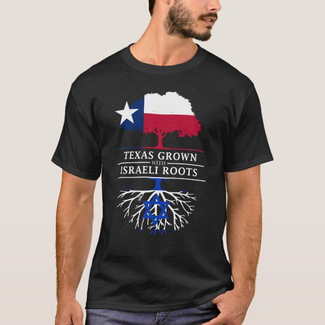 Texanen som är fullvuxen med israel, rotar t shirt (Framsida)
