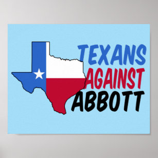 Texaner mot Greg Abbott Blue Democrat Poster
