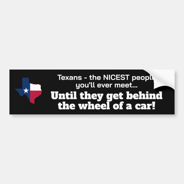 Texaner - vänligaste människor..till bakhjulet! bildekal (Framsidan)