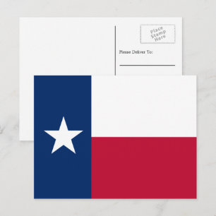 Texanflaggan, Flagga Texas Vykort
