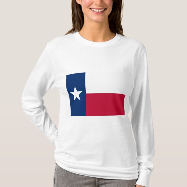 Texanflaggan (Texas) T Shirt (Framsida)