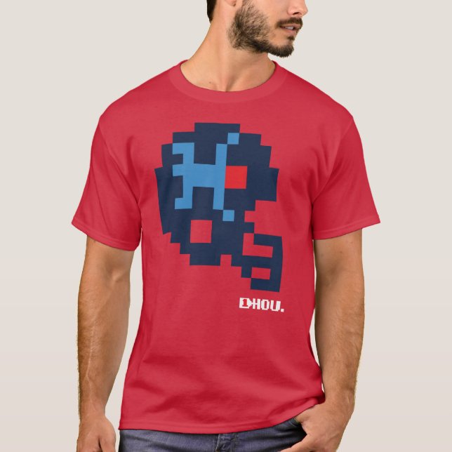 Texans Alternate Tecmo Bowl Helmet T-Shirt (Framsida)